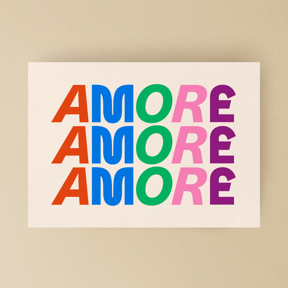 Amore Amore Amore Postkarte, Din A6 – studio ciao