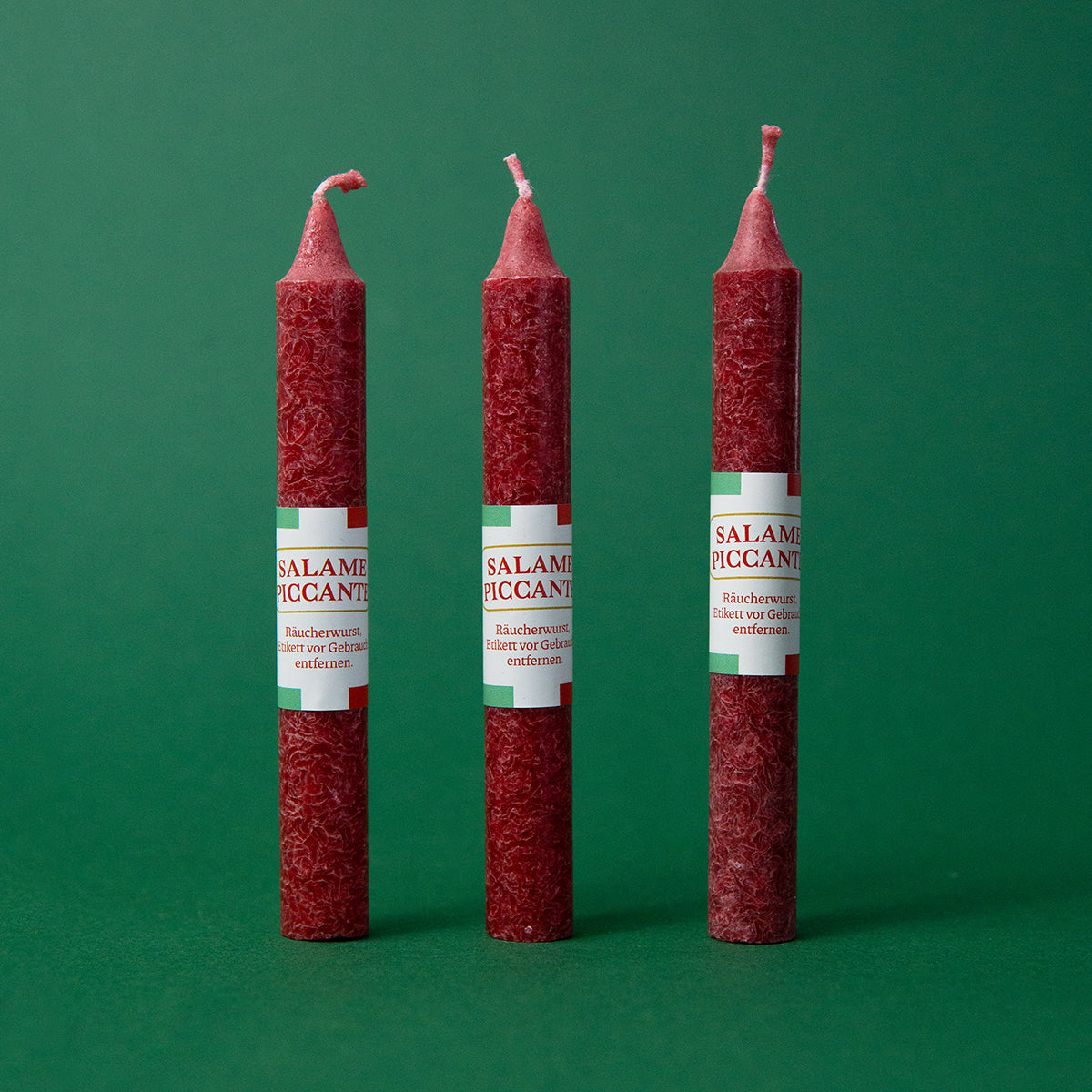 Räuchersalami, Salamikerzen (kleine Kerzen) – studio ciao