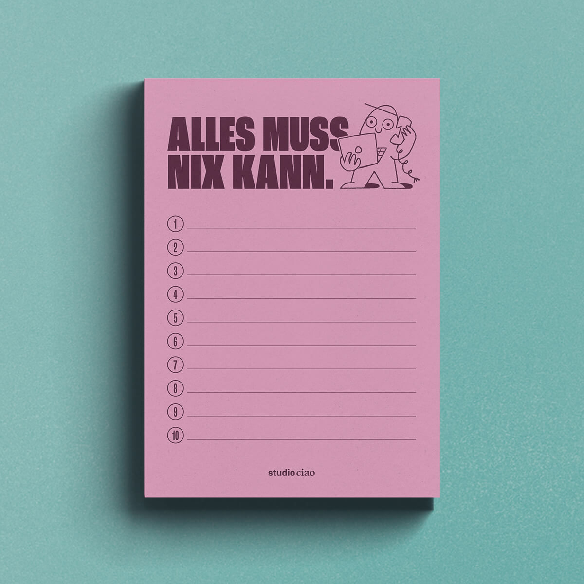 5er Pack, "Alles muss, nix kann" Block, 50 Seiten – B2B