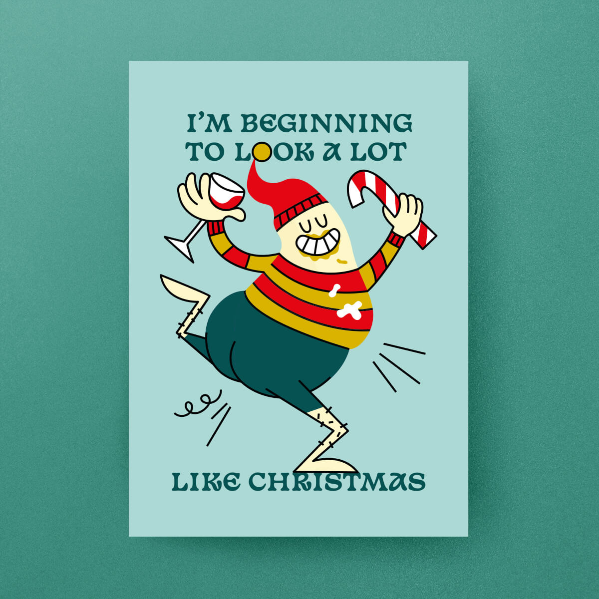 «I‘m beginning to look a lot like Christmas» Postkarte, Din A6 – B2B