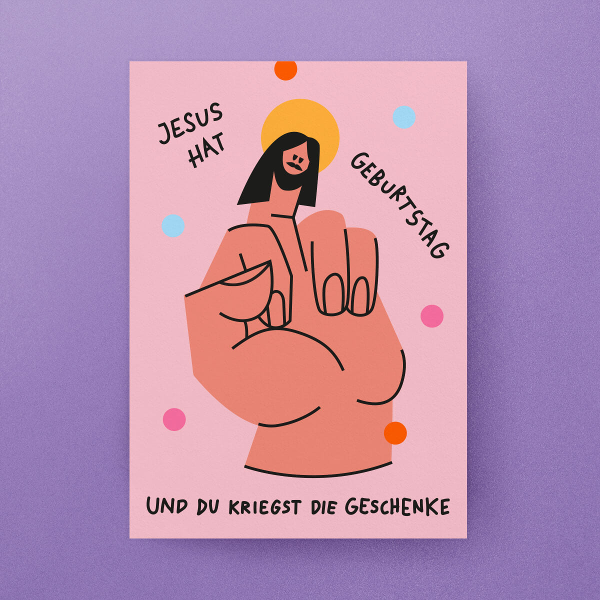 «Jesus hat Geburtstag» Postkarte, Din A6 – studio ciao
