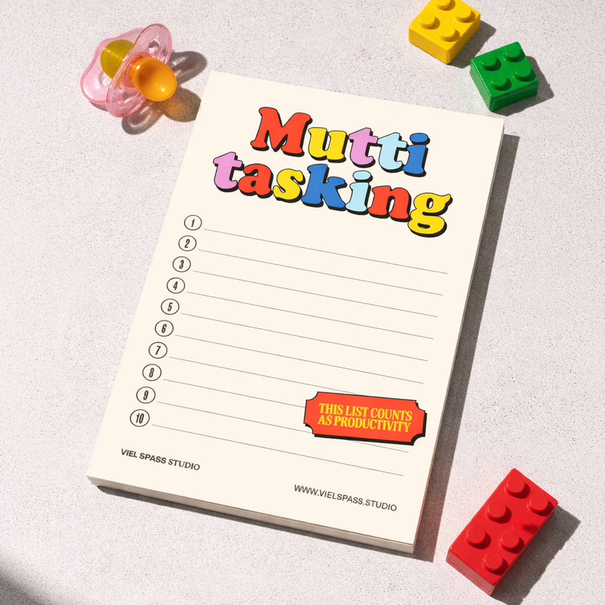 "Mutti Tasking" Block, 50 Seiten – Viel Spass Studio ***PREORDER***
