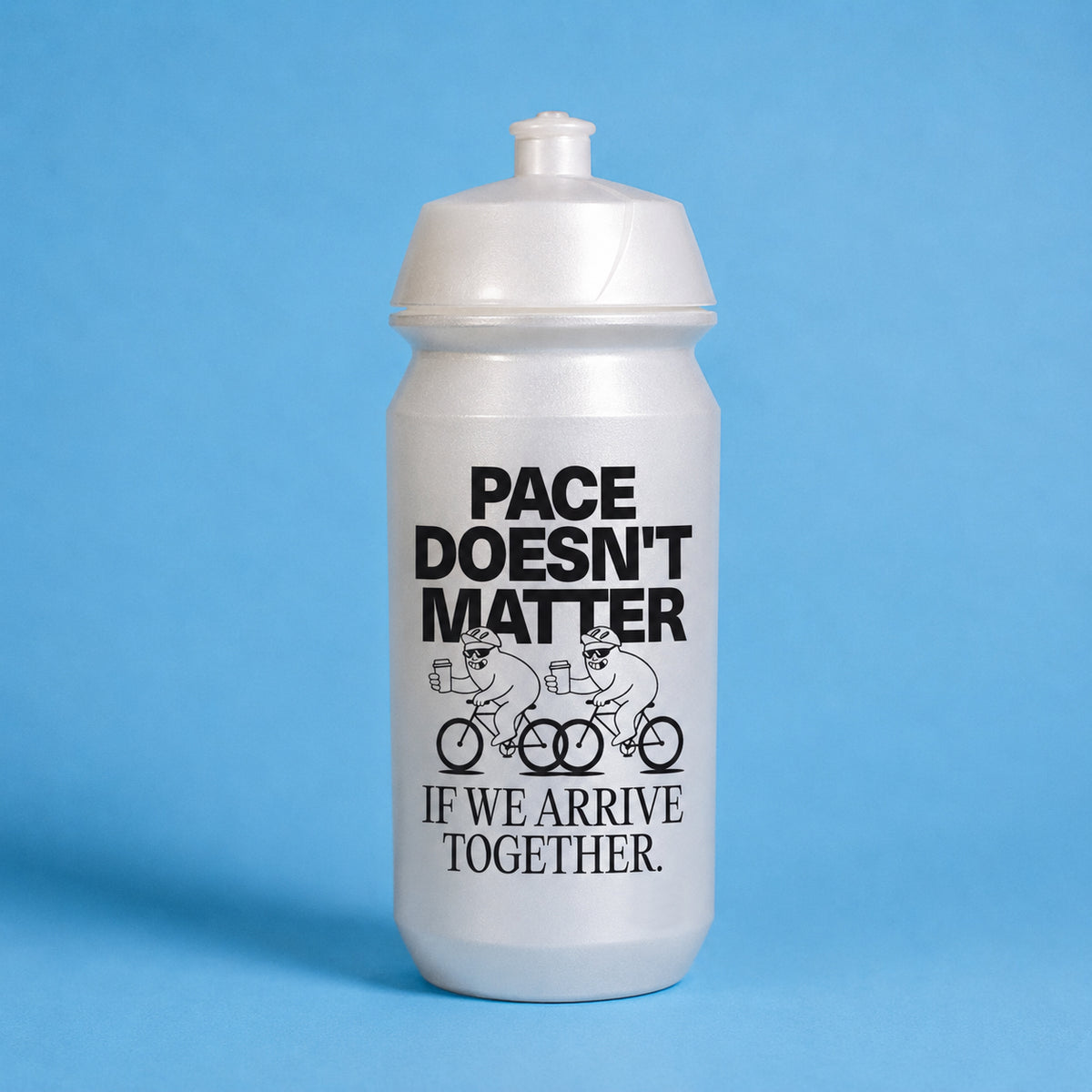"Pace doesn‘t matter, if we arrive together " Bidon, 500 ml Trinkflasche – studio ciao