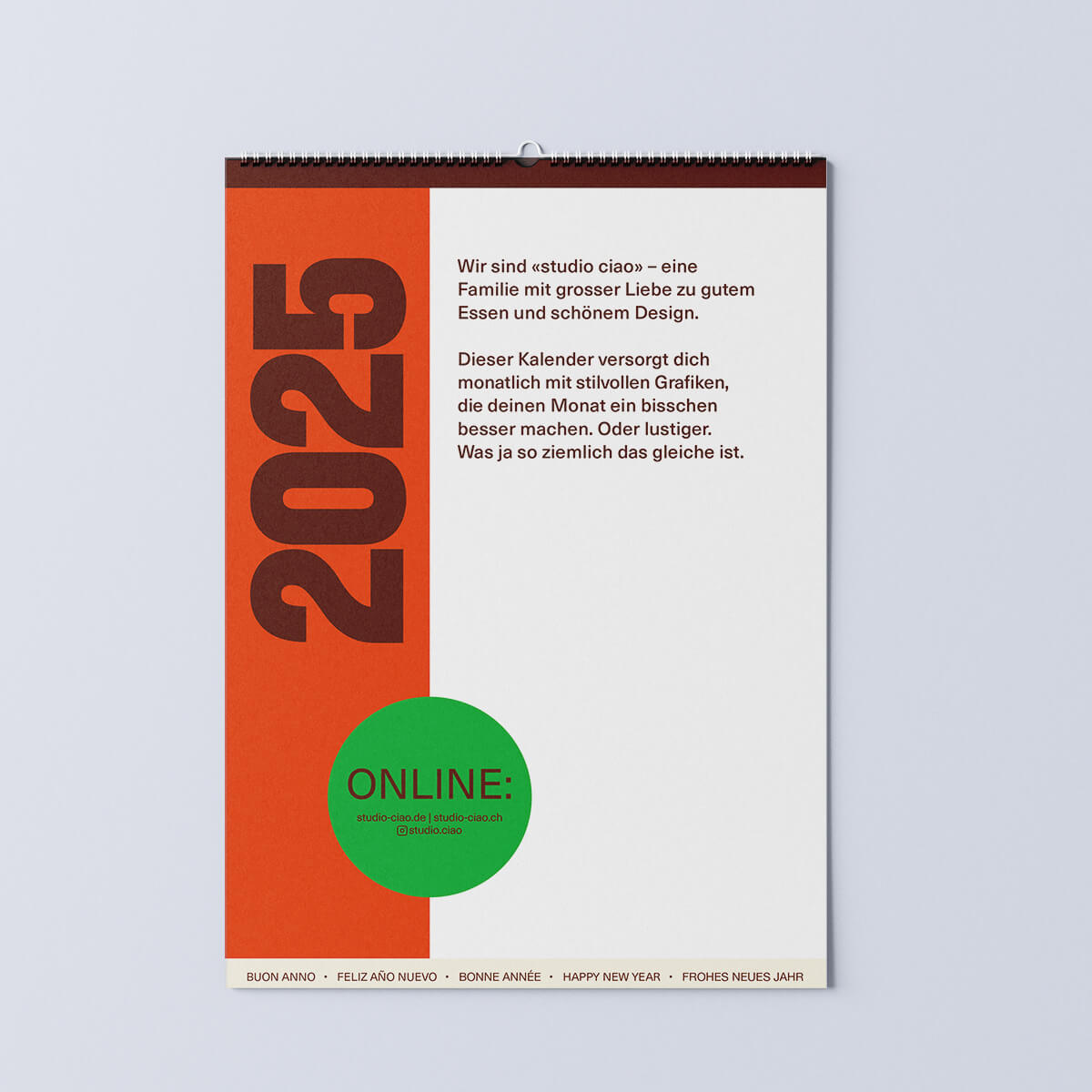 studio ciao Kalender 2026