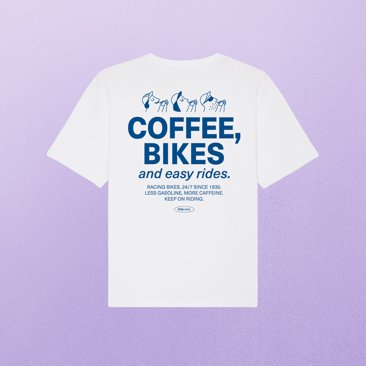«Coffe, Bikes and easy rides» T-Shirt (oversized) – studio ciao