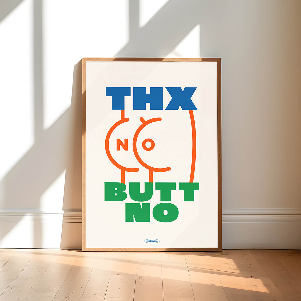 "Thanks butt no" Plakat, A3 – B2B