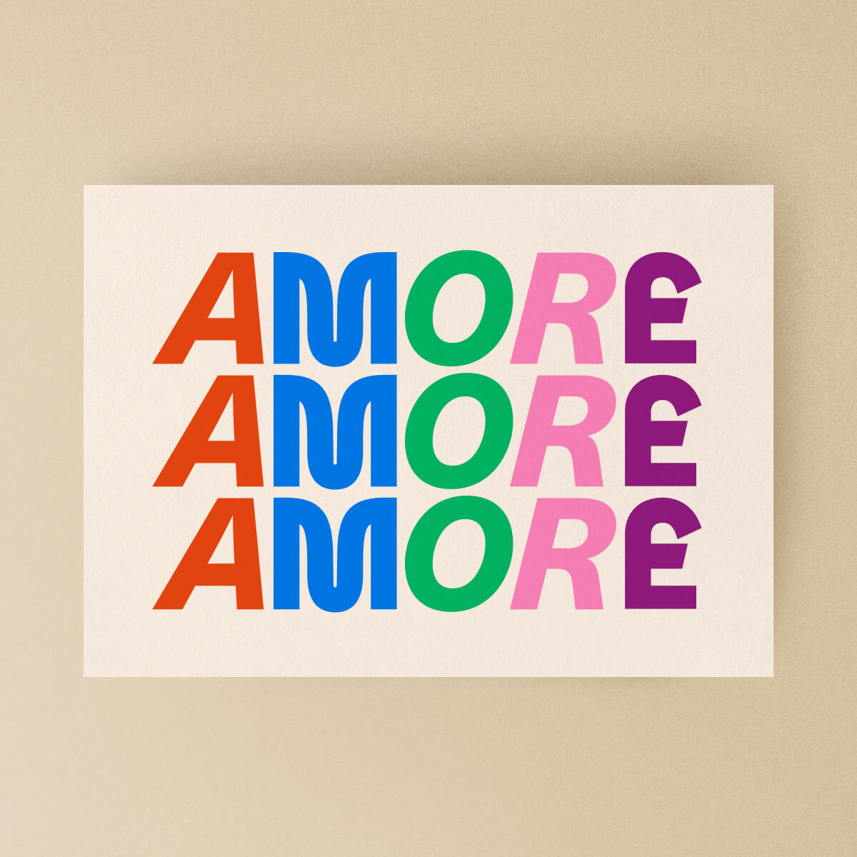 Amore Amore Amore Postkarte, Din A6 – B2B