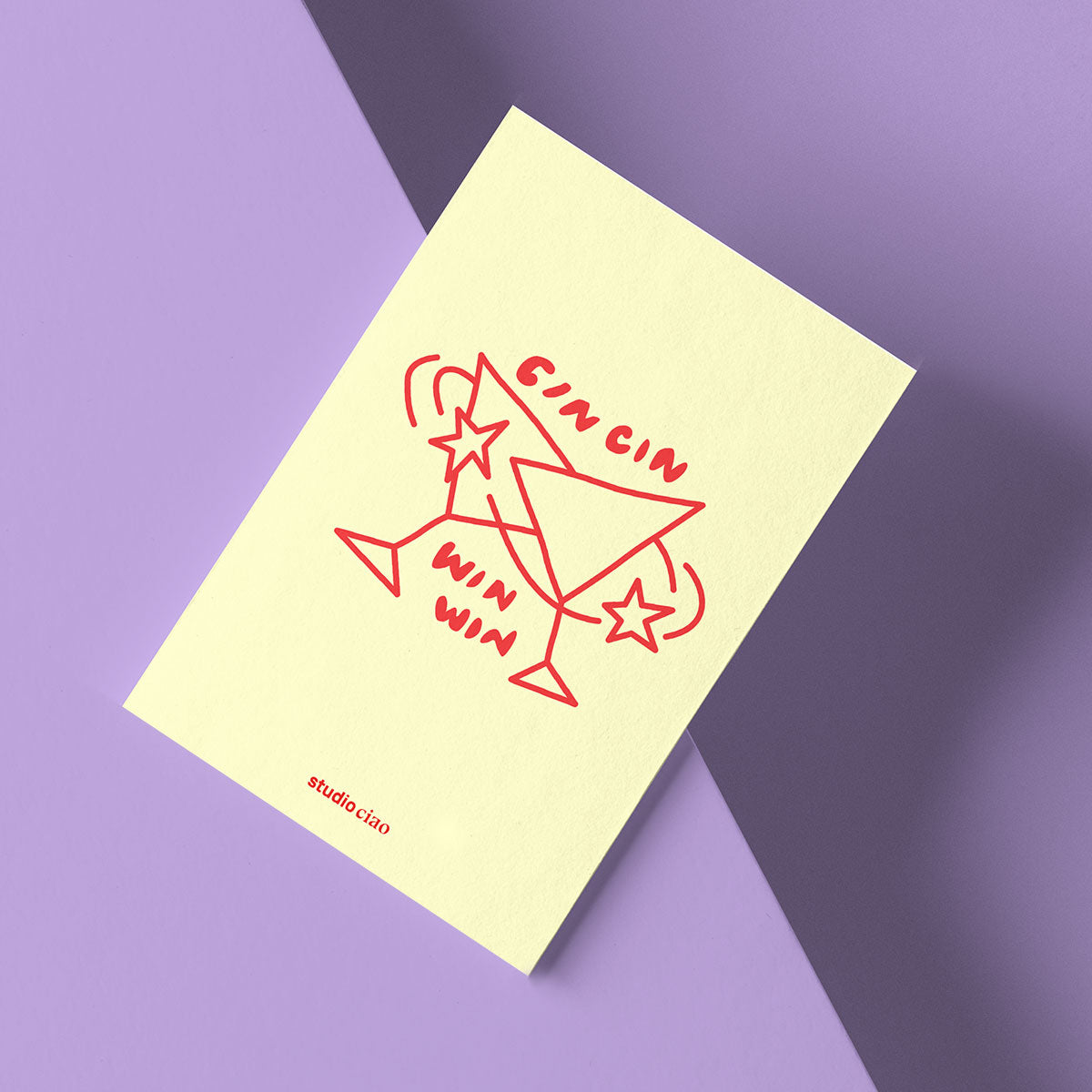 Cin Cin, Win Win! Postkarte, Din A6 – studio ciao